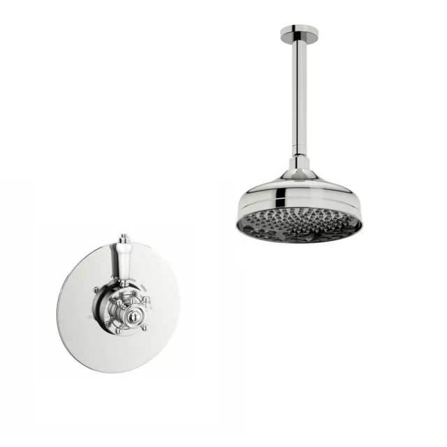 Orchard Dulwich concentric thermostatic shower valve with ceiling shower set