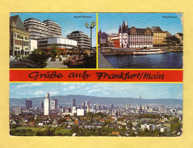 Cartolina Frankfurt am Main vedute viaggiata 1978