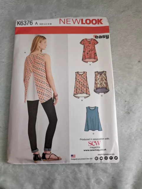 New Newlook K6376 size US6-18 sewing patterns