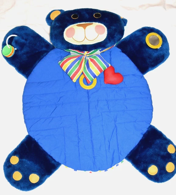 Century Baby Products 1987 Ruggie Bear Activity Play Mat Plush Toys Tummy Time