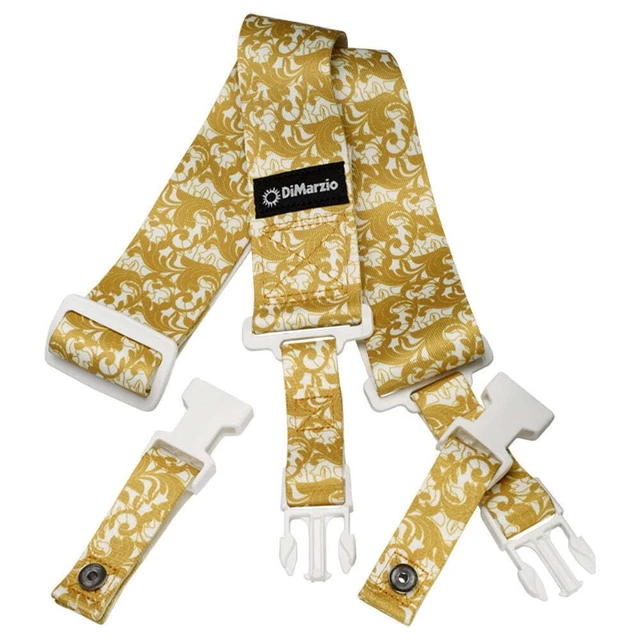 DiMarzio Steve Vai UtoPIA ClipLock Strap White & Gold DD2251