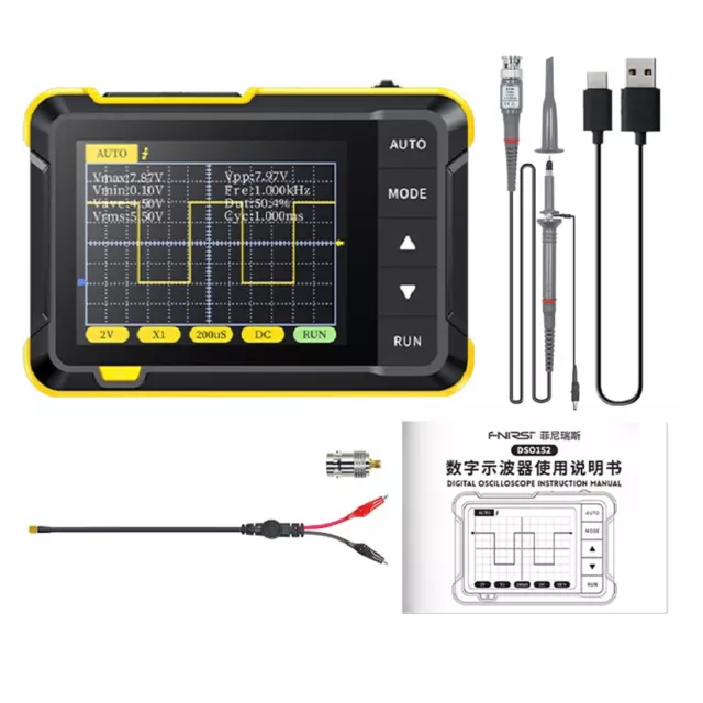 DSO 152 Handheld Small Oscilloscope Portable-Digital-Oscilloscope 200KHz 5V/1A