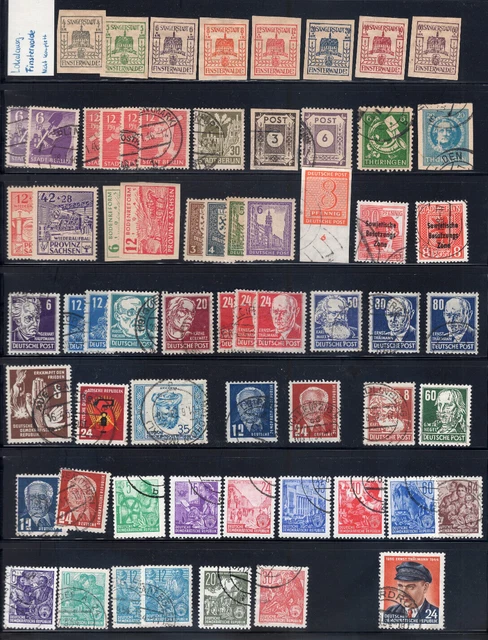 DDR & SBZ Sammlung auf 22 Seiten 1945 - 1990