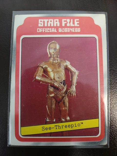 TOPPS ORIGINAL 1980 Empire Strikes Back Star File See-Threepio C3PO ...