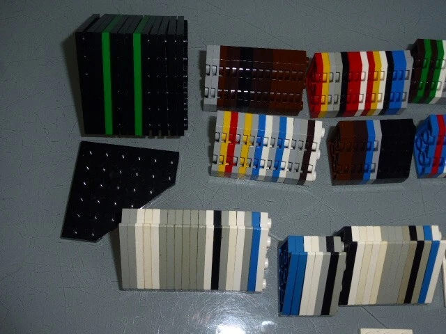 Lego Lot + 220 Ailes, Ailerons 3X3, 4X3, 6X6, Reference 2450, 3936, 3935 Et 6106 2