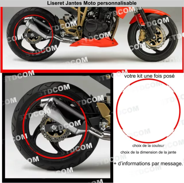 Mv agusta - Liseret de jantes - stickers adhésifs - Couleur aux choix