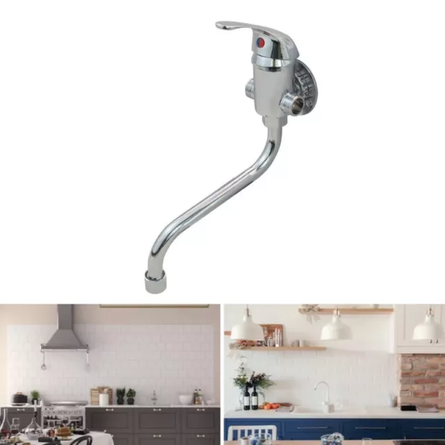 Compact Wall Mounted Kitchen Tap 360 Rotations Suitable for Home and Restaurant