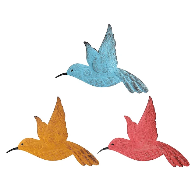 3pcs Bird Pendants Eye-catching Fantastic Artistic Craft Wall Bird Ornament