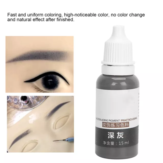 (Dark Gray)15ml Eyebrow Eyeliner Tattoo Pigment Microblading SemiPermanent IDS