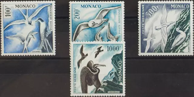 Mónaco. Aéreo. ** MNH Yvert 55/58. 1955. Serie completa. MAGNIFICA. Yvert 2014: