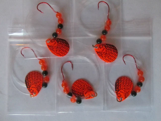 5 Spinner Rigs Leech Minnow Crawler Harness Walleye, Bass, Pike Colorado Blades