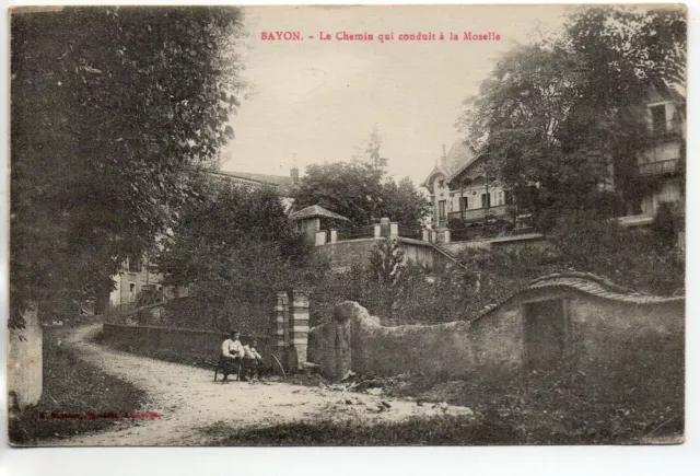 BAYON - Meurthe et Moselle - CPA 54 - le chemin qui conduit à la Moselle