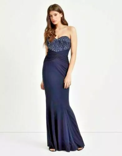 Lipsy navy fishtail dress outlet