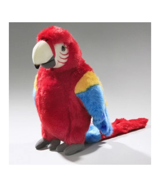 Perroquet Parlant Surface Enduite Jouet en Peluche Exquis Jouets d'Oiseau Durables et Flexibles avec Alimentation par Pile pour Bébé Bons Cadeaux Bleu