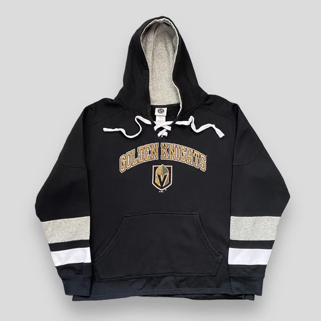 Felpa con cappuccio NHL Golden Knights stampa nera, taglia media