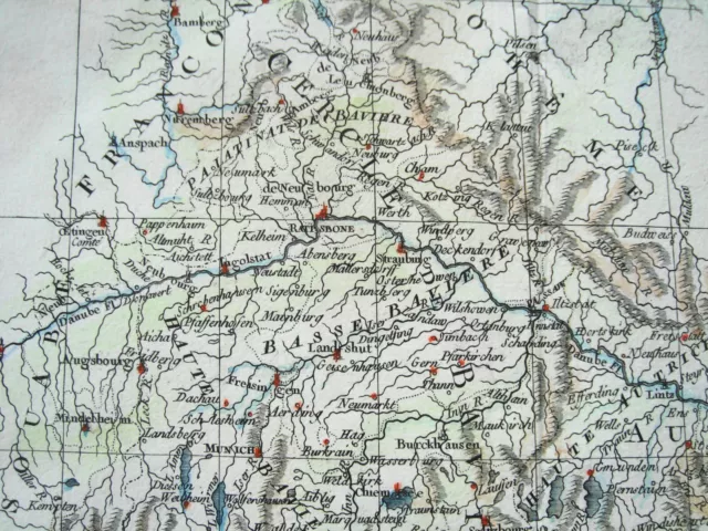 Bayern  Österreich Norditalien München  Landkarte Kupferstich Delamarche 1798 3