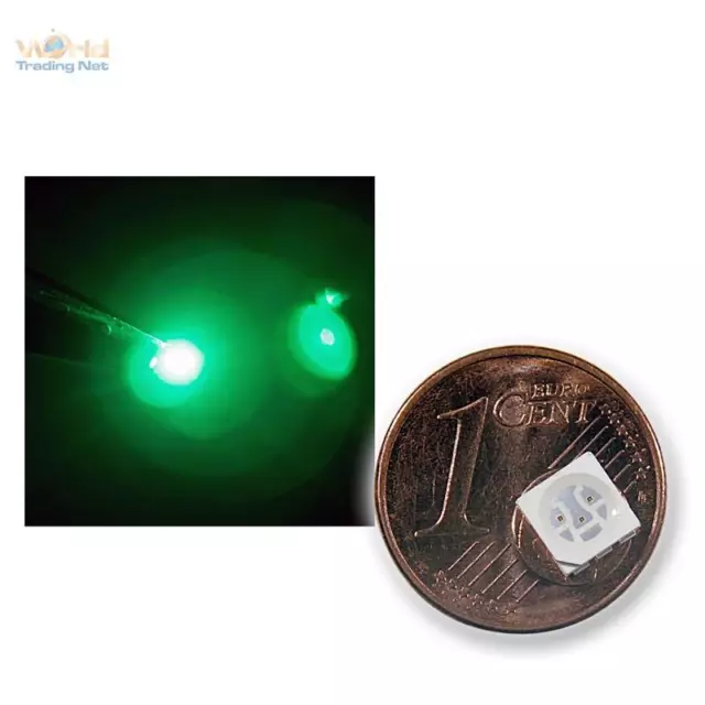 10 SMD LEDs 5050 grün, 3-Chip / PLCC6 HIGHPOWER grüne green vert groene LED SMDs