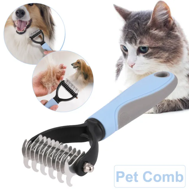 Pet Dog Cat Grooming Comb Brush Trimmer Tool Undercoat Rake Dematting Deshedding