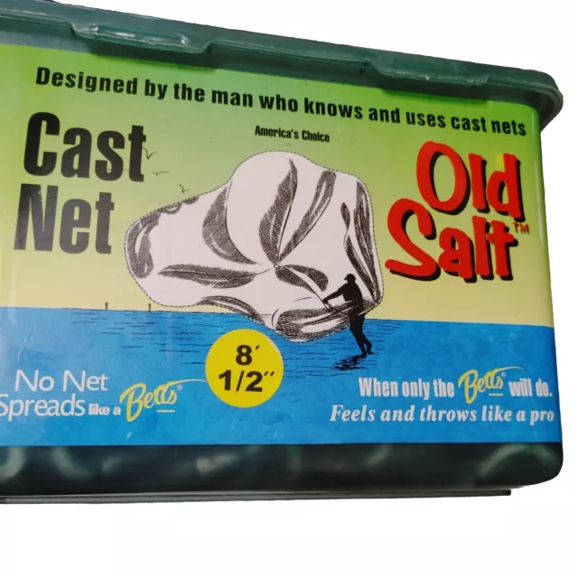 Betts 8SM 8Ft Old Salt Cast Net 8Lb 1/2" Mesh