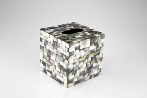 6x6 Random Stone Tissue Box, Napkin Holder, Cover Box, Handmade Luxury Decor Box 2
