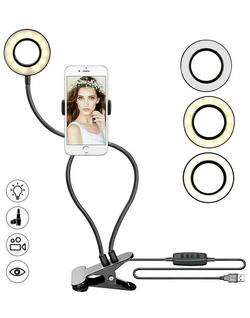 Selfie Ring Light With Cell Phone Holder Stand