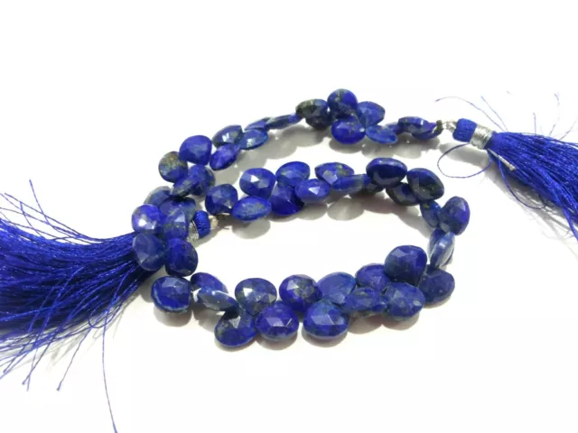 1 Strand Natural Lapis Lazuli Heart Faceted 7-8mm Lapis Lazuli Beads 7"inch