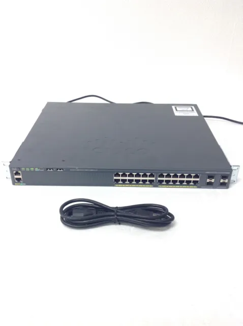 Cisco Catalyst 2960-X WS-C2960-X-24PS-L V02 24 Ports Rackmount Network Switch