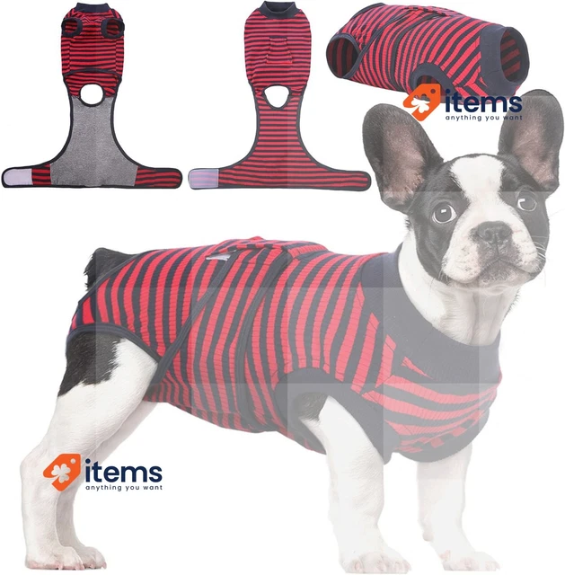 Tuta Post-Operatoria Per Cani - Pigiama Protettivo Per Ferite Addominali | Taglie Medie E Grandi, Grigio