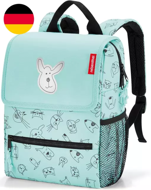 Reisenthel Backpack Kids Kinder-Rucksack 21 X 28 X 12 Cm/5 L Cats and Dogs Mint