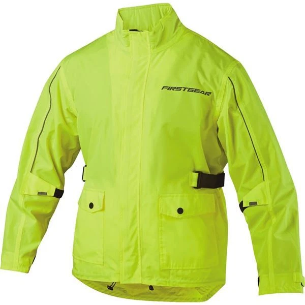 Firstgear Splash Hi-Viz Rain Jacket - Hi-Viz Yellow, All Sizes