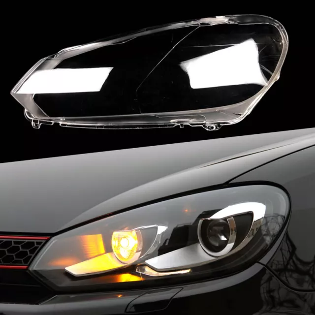 1x Left Front Clear Headlight Lens Cover Fit For VW Golf GTI MK6 2010-2012 2013