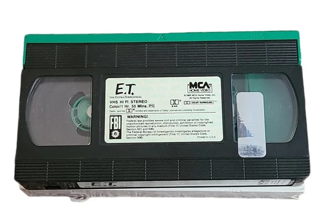 E T The Extra Terrestrial Vhs 1982 Rare Green And Black Tape Spielberg E T The Extra Terrestrial Vhs 1982 Rare Green And Black Tape Spielberg