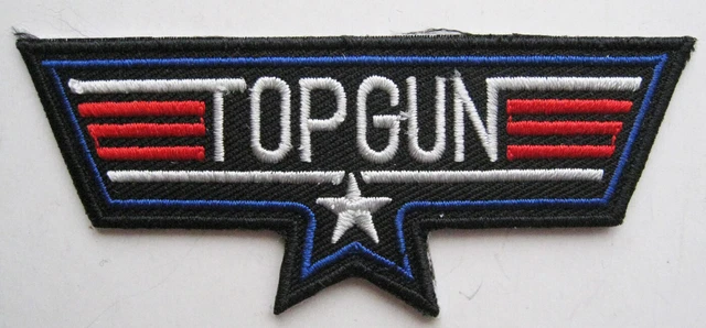 Patch écusson TOP GUN USA – Thème Biker – Ref.133 – Fabriqué Aux USA