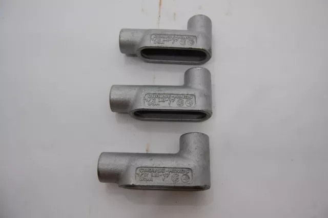 Neuf Lot De 3 Crouse Hinds LB 17 Conduite Corps 1.3cm