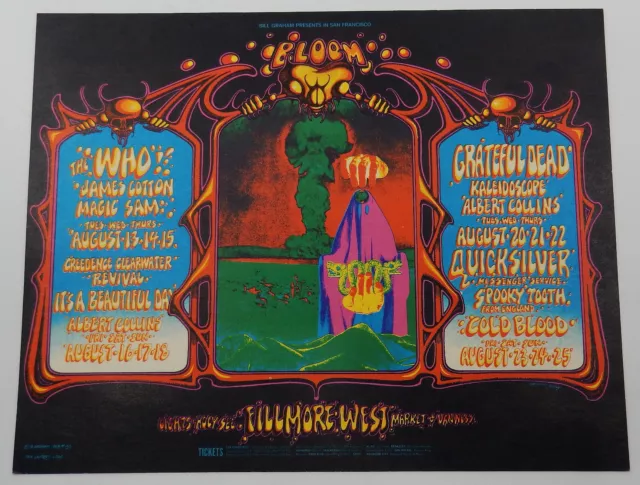 Original Oversized Concert Postcard PBG 133 The Who * Grateful Dead * CCR