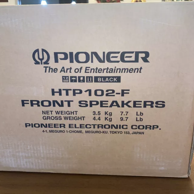 Pair of Working Pioneer HTP102/202-CR Rear Speakers Black 50W - 16 OHMS Preowned