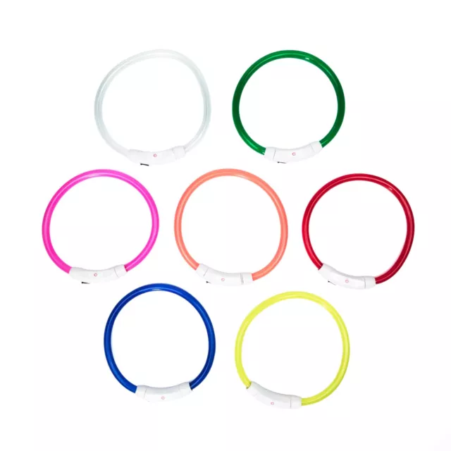 LED Hundehalsband Leuchtring Leuchtband Halsband Leuchthalsband AKKU 3