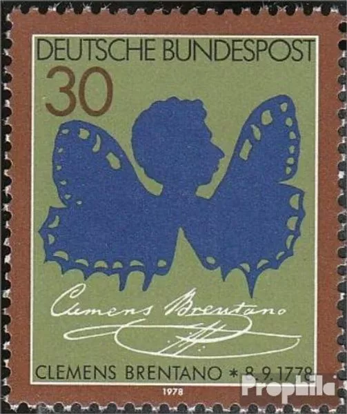 BRD 978 (kompl.Ausg.) FDC 1978 C. Brentano