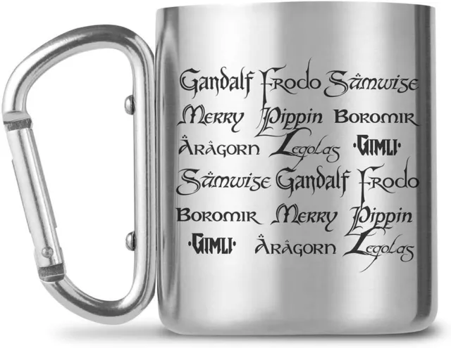 Official Lord Of The Rings Fellowship Carabiner Handle Mug Coffee Cup New In Box