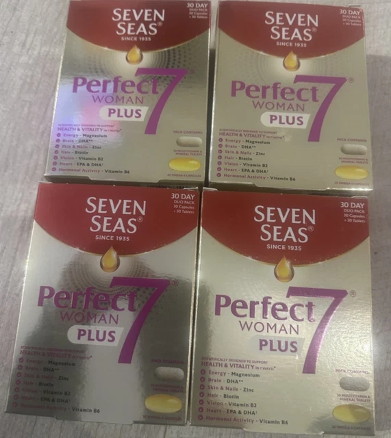 240 X SEVEN Seas Perfect7 Woman Plus Multivitamin Duo Tablets & Omega ...