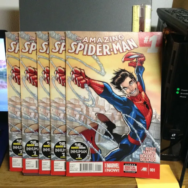 Amazing Spider-Man 1 - NM - 1st App Cindy Moon (Silk) 2014