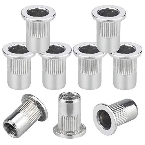 XAVSWRDE 50 Pz Rivetto Filettato con Testa Piatta M6 Inserti Filettati in (n4H)