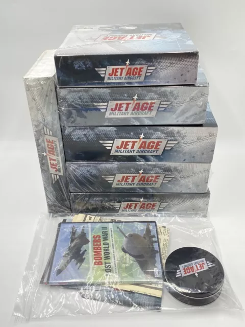 Atlas Editions - Jet Ace 6 x Model Diecast Military Aircrafts 6x Coasters & DVD