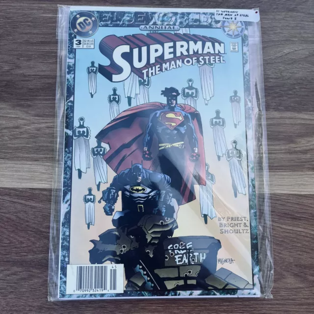 DC COMICS: SUPERMAN THE MAN OF STEEL #3. 1994.  ELSEWORLDS ANNUAL . Box 107.