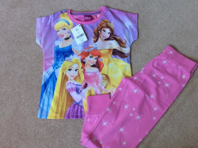 Next Girls Disney Princess Pyjamas Set Top & Bottoms  Size 5 Years NEW!