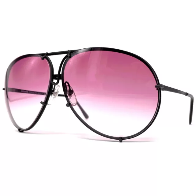 Vintage PORSCHE DESIGN by CARRERA 5621 sunglasses - Austria '80s - Black / Pink