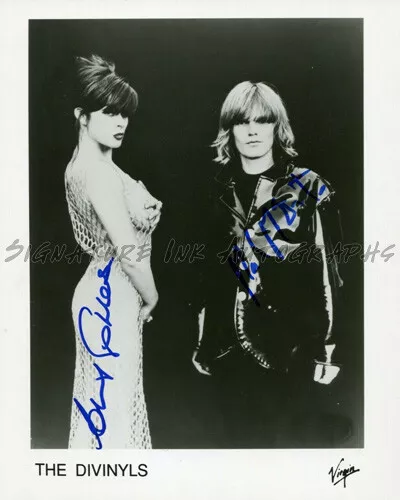 DIVINYLS CHRISSY AMPHLETT & MARK McENTEE SIGNED 8X10 VIRGIN PROMO PHOTO reprint