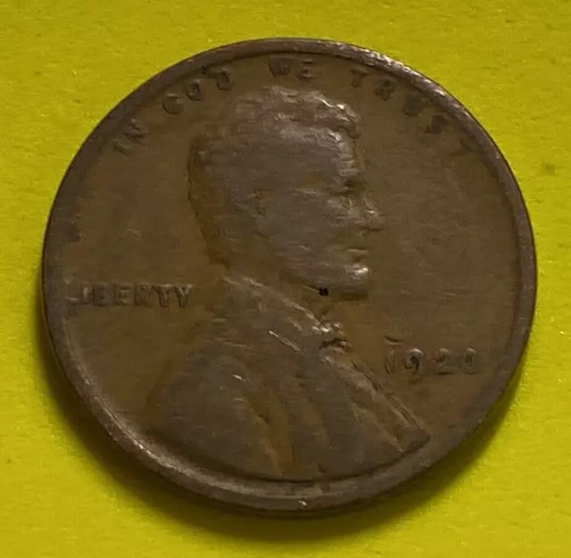 1920-P USA Lincoln Head Penny - 1920 P Small Wheat Cent - Nice Details - FFF