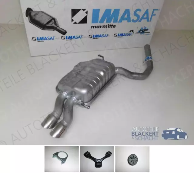 IMASAF ESD Auspuff Endtopf + Anbauteile für Seat Exeo + ST 2.0 TDI