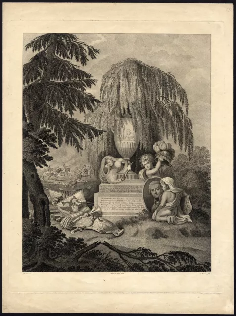 Antique Master Print-FREDERICK-PRINCE-ORANGE NASSAU-TOMB-Wijsman-Pieneman-1800